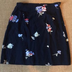 GAP Floral Mini Skirt - Navy and Multicolor